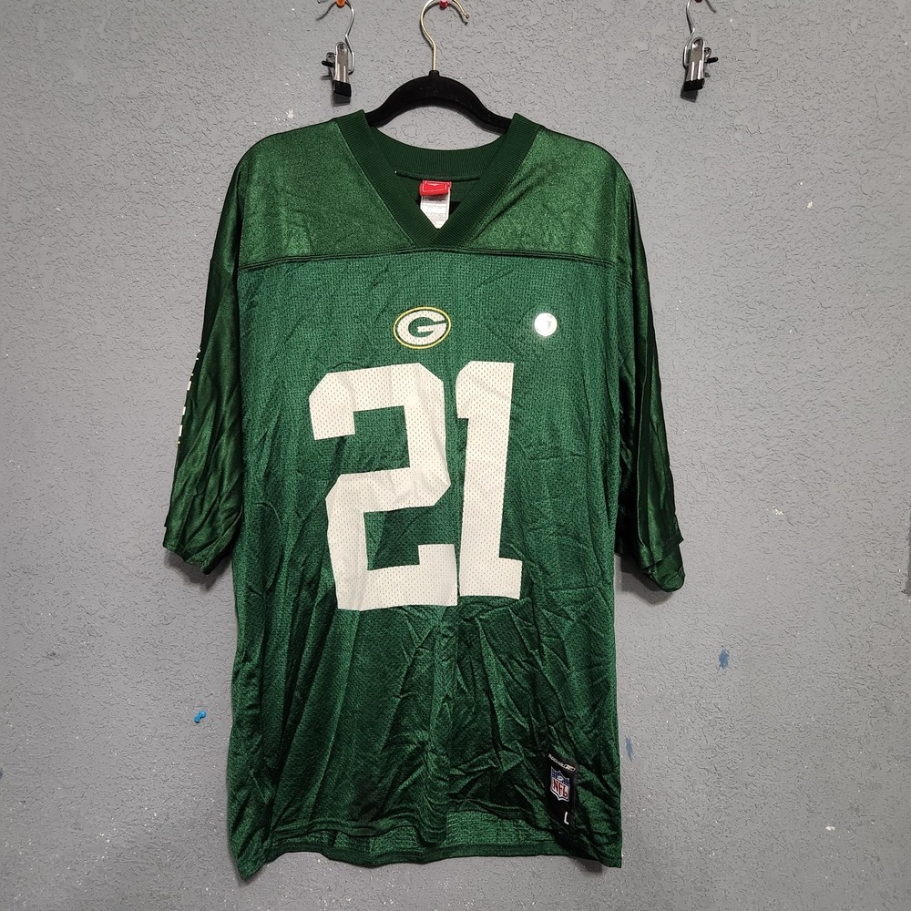 Nwot vintage reebok mens green bay packers Charles Woodson Jersey Size Large 21